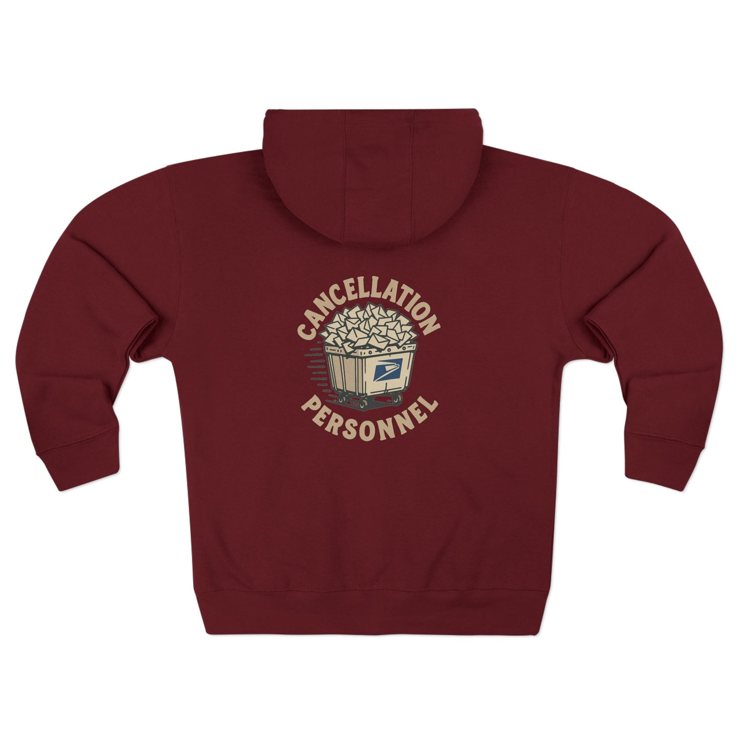 USPS Cancellation Personnel Zip Up Hoodie