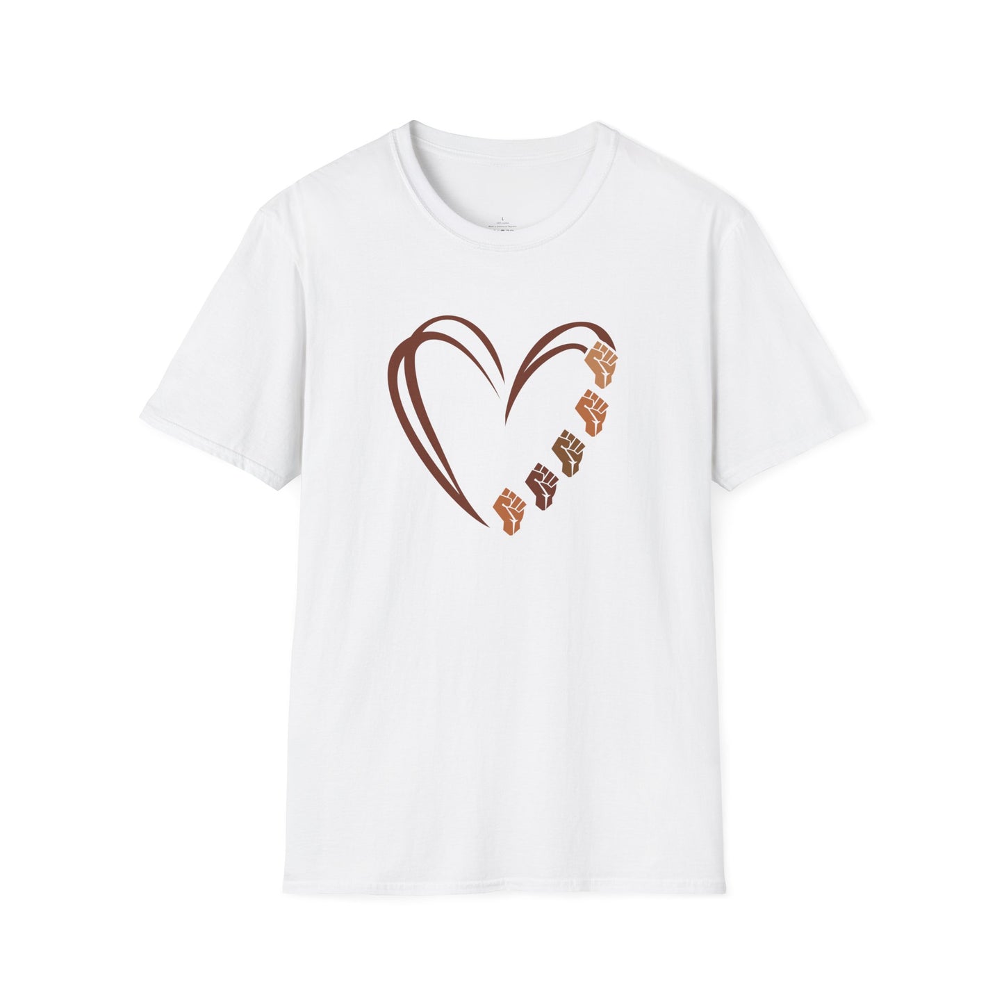 Fists Heart T-Shirt - Black Pride, Black History Month