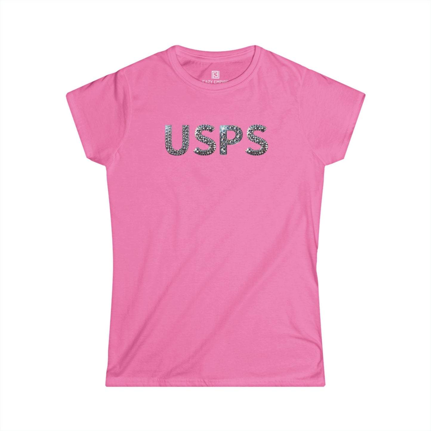 USPS Women's Fitted Glitter Letter T-Shirt
