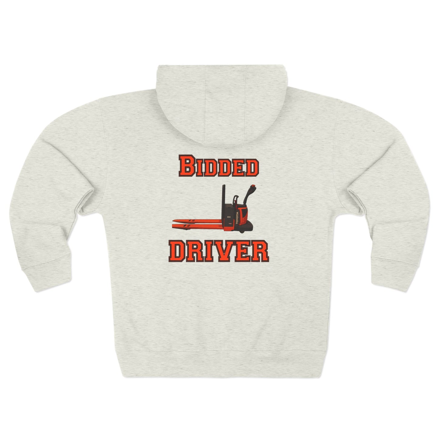Zip Up Bidded Driver Hoodie