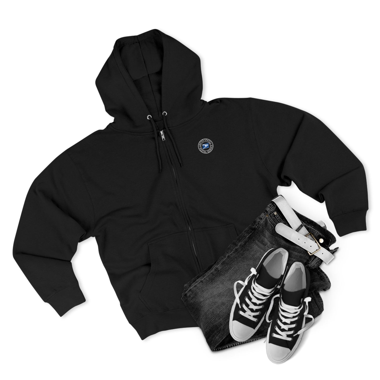 Circle USPS Logo Zip Up Hoodie