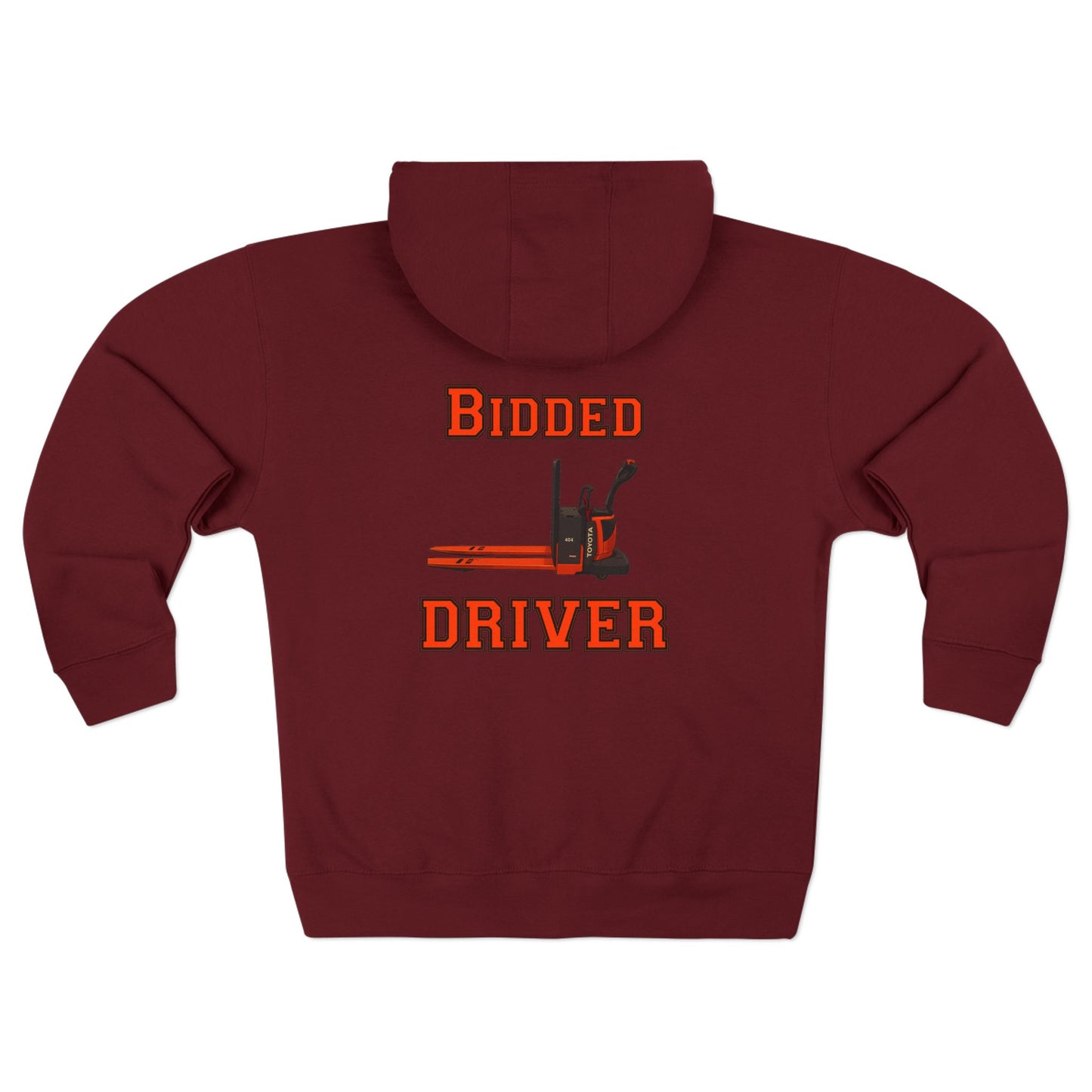 Zip Up Bidded Driver Hoodie