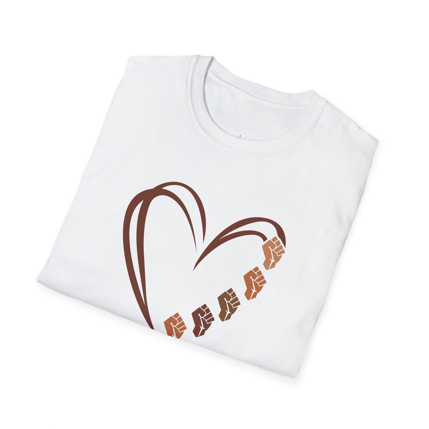 Fists Heart T-Shirt - Black Pride, Black History Month