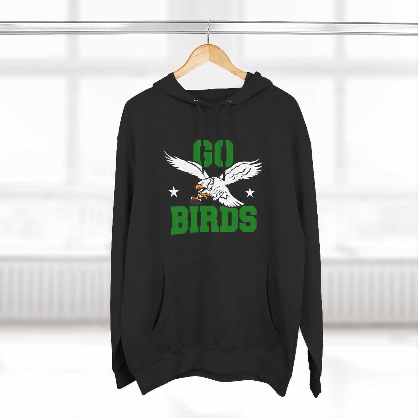 Go Birds Pullover Hoodie (Green Letters)