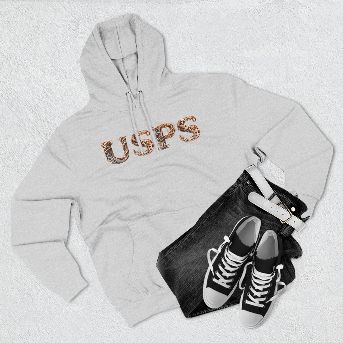 USPS Rubberband Design Pullover Hoodie