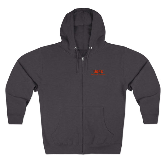 Bidded Driver USPS Equipment Operator Zip Up Hoodie
