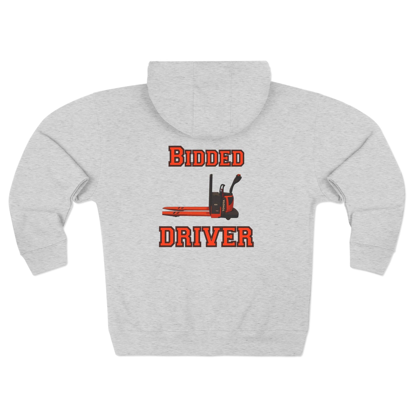Zip Up Bidded Driver  Hoodie