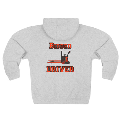 Zip Up Bidded Driver  Hoodie