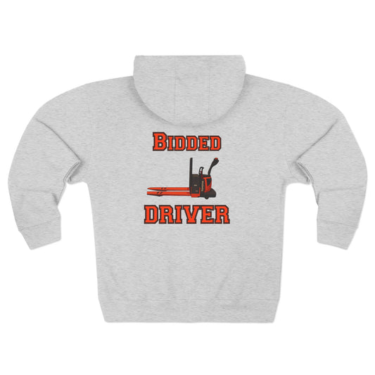 Zip Up Bidded Driver  Hoodie