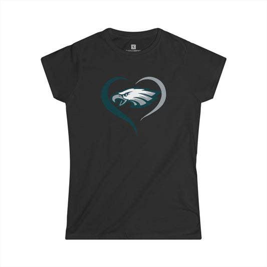 Eagles Heart Women's Fitted Tee