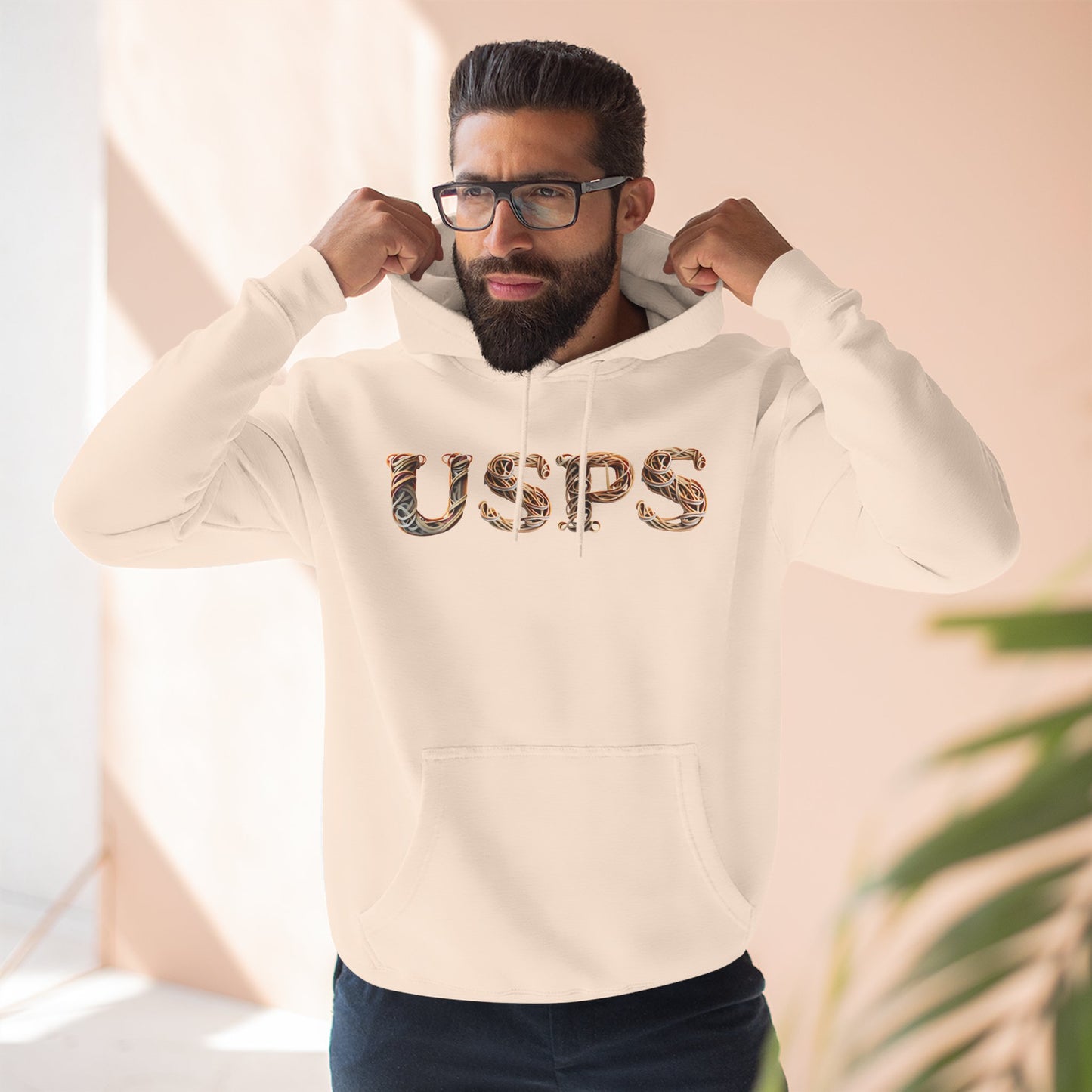 USPS Rubberband Design Pullover Hoodie