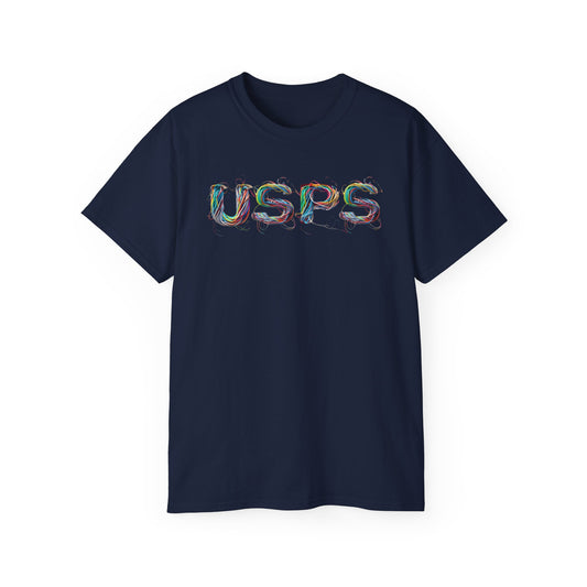 USPS Colorful Electric Wires Design Unisex T-shirt