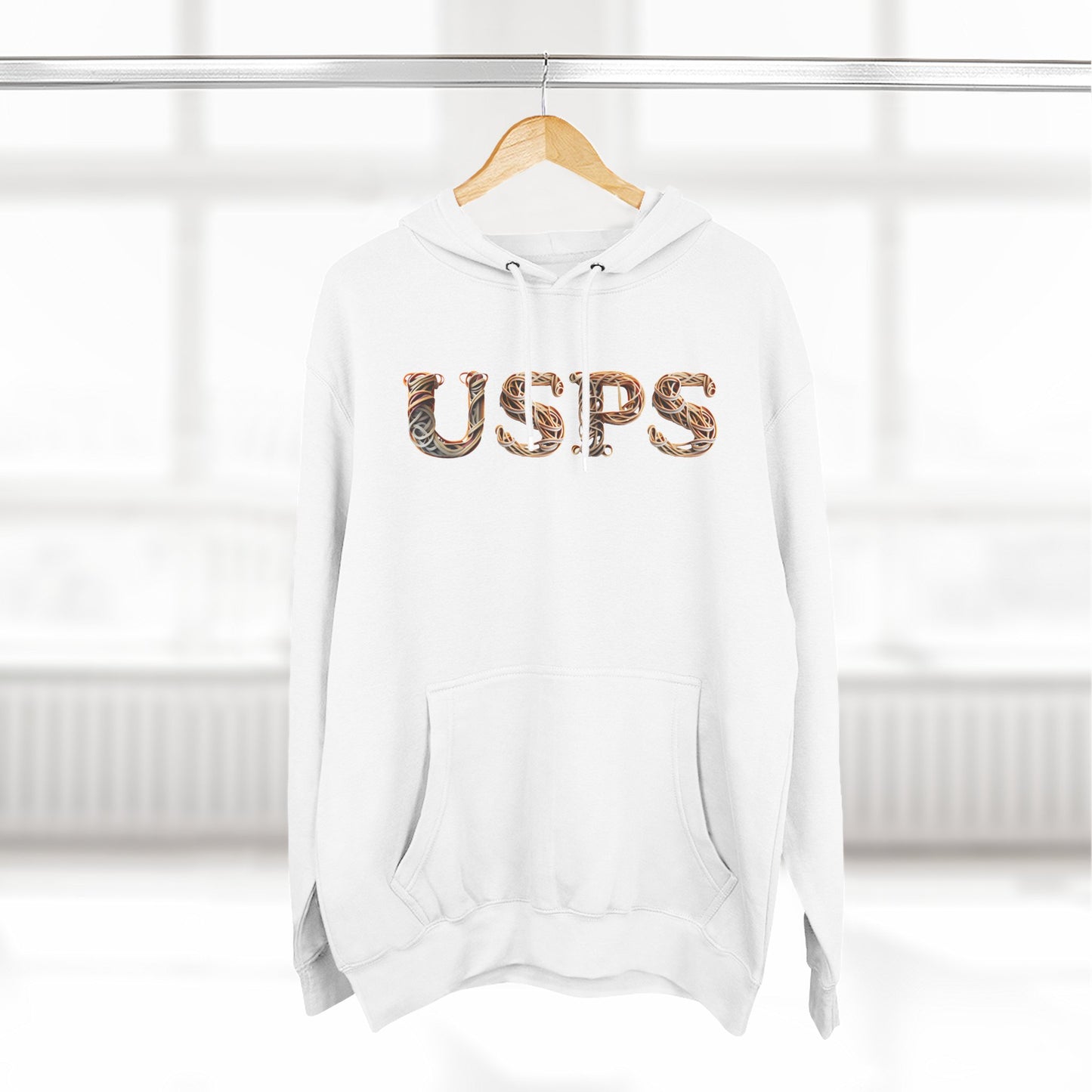 USPS Rubberband Design Pullover Hoodie