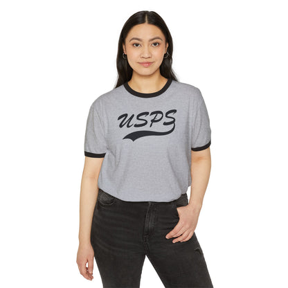 USPS Baseball Logo on Ringer T-Shirt