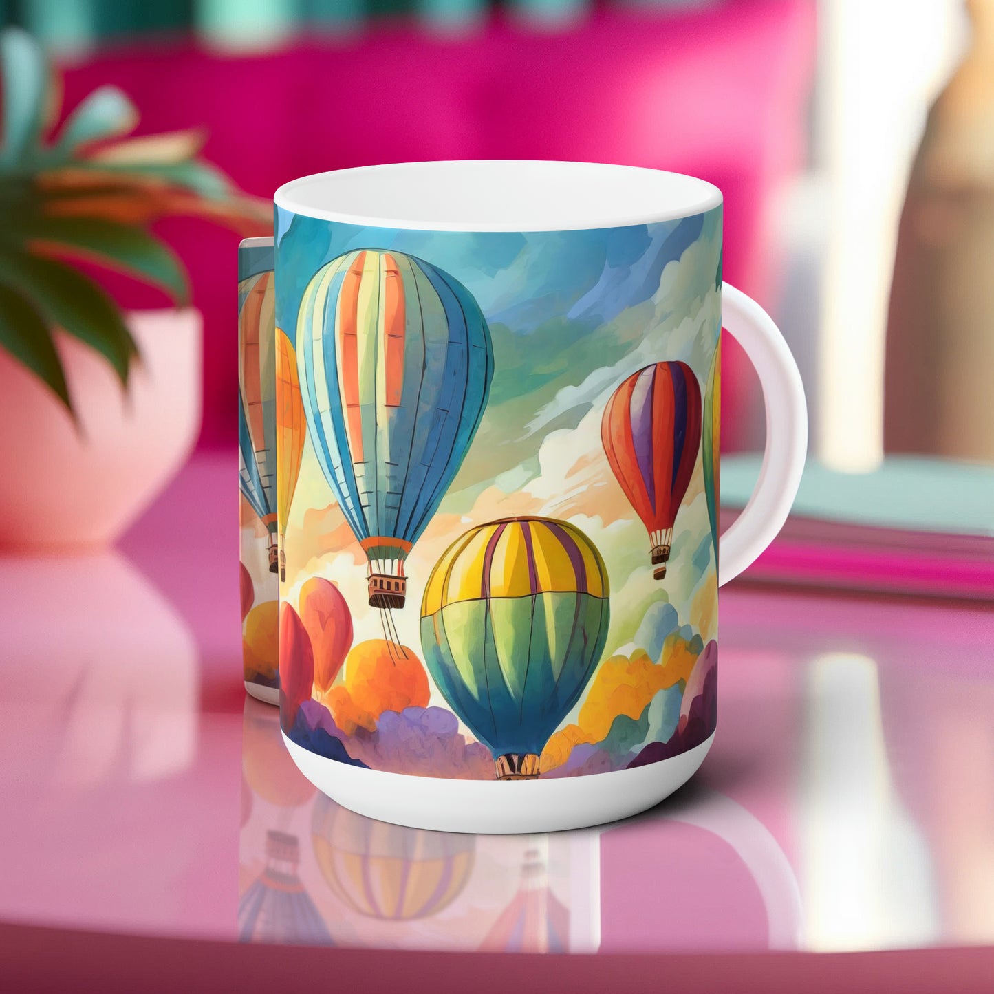 Hot Air Balloon Ceramic Mug 15oz.