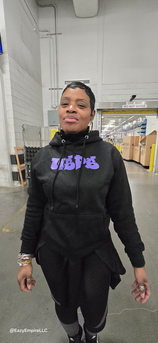 USPS “Purple-Ish Letters” Three-Panel Fleece Hoodie