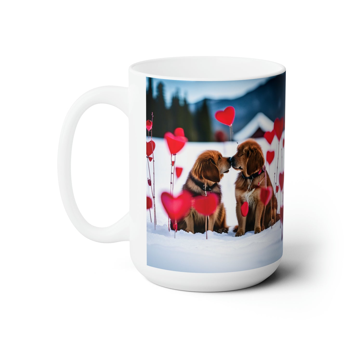 Valentine's Day Dogs Ceramic Mug 15oz