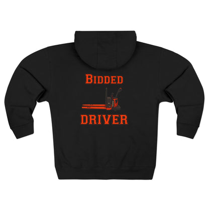 Zip Up Bidded Driver  Hoodie