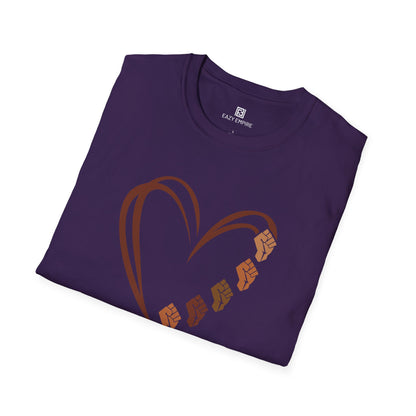 Fists Heart T-Shirt - Black Pride, Black History Month