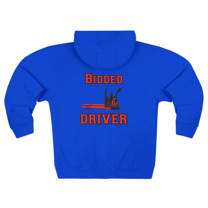 Zip Up Bidded Driver  Hoodie