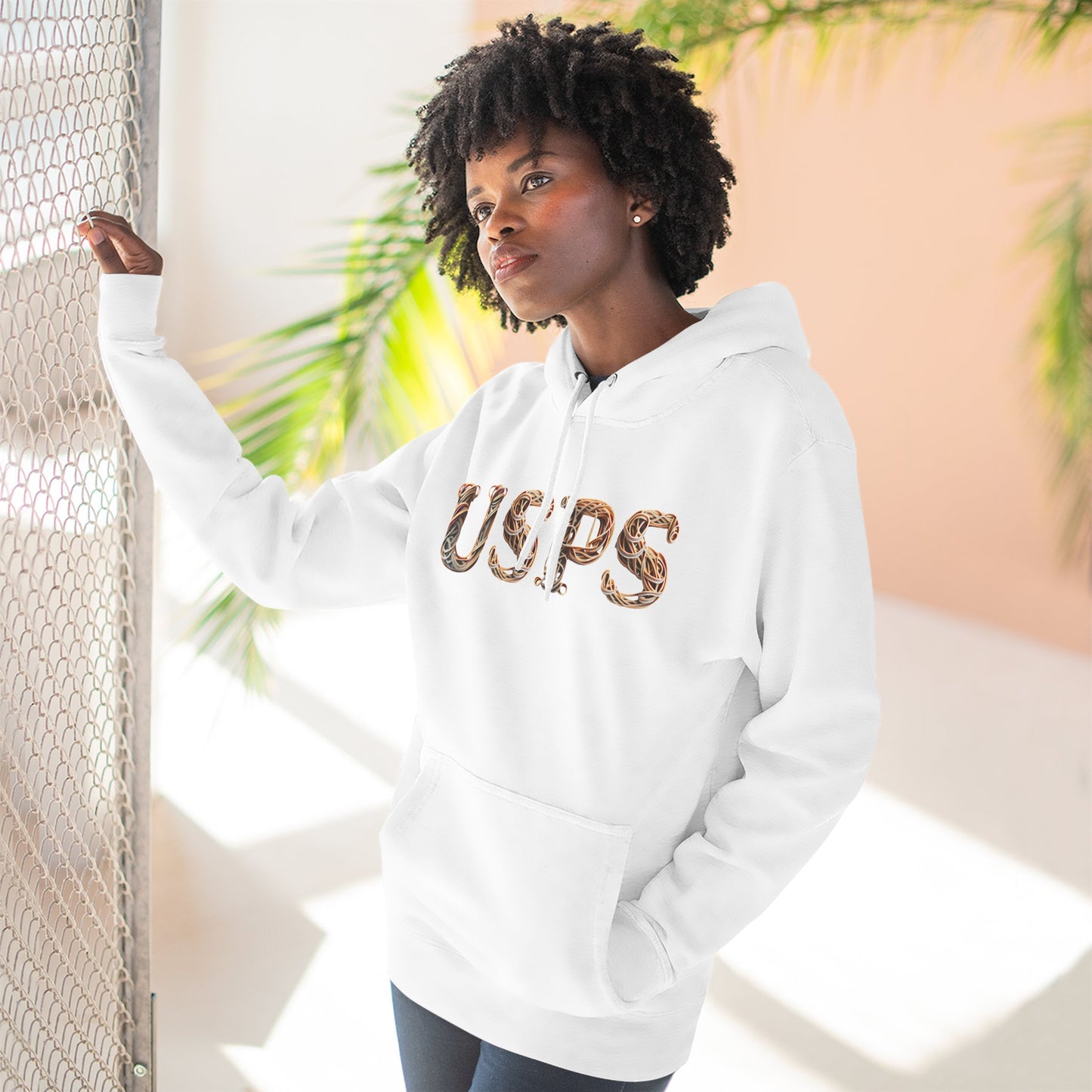 USPS Rubberband Design Pullover Hoodie