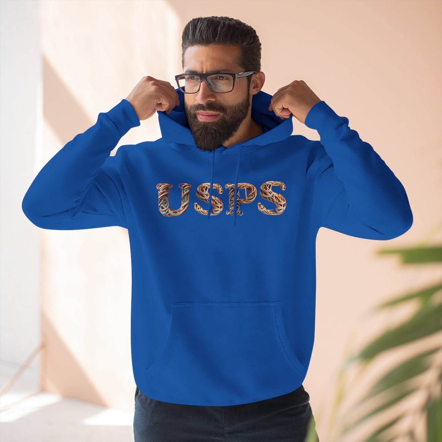 USPS Rubberband Design Pullover Hoodie
