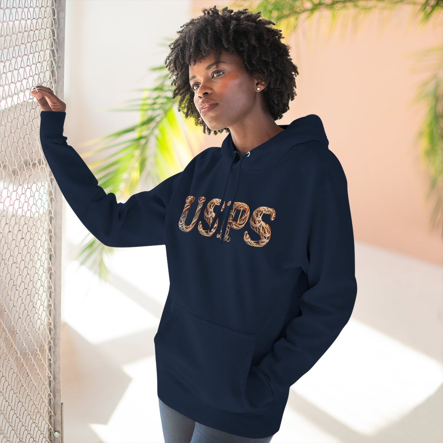 USPS Rubberband Design Pullover Hoodie