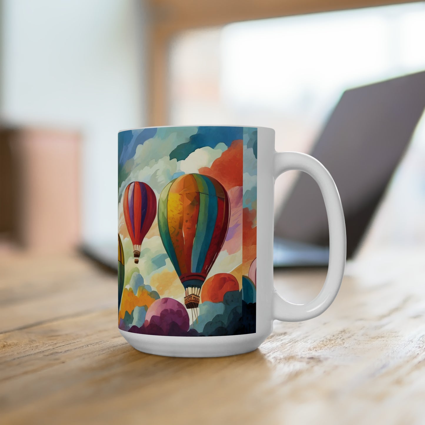 Hot Air Balloon Ceramic Mug 15oz.