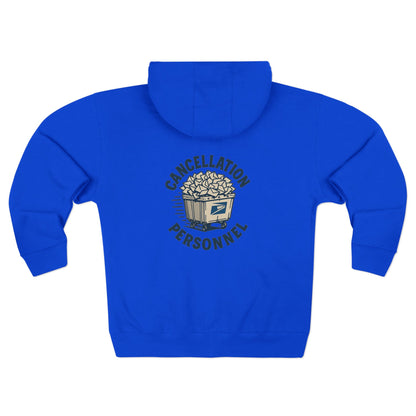 USPS Cancellation Personnel Zip Up Hoodie