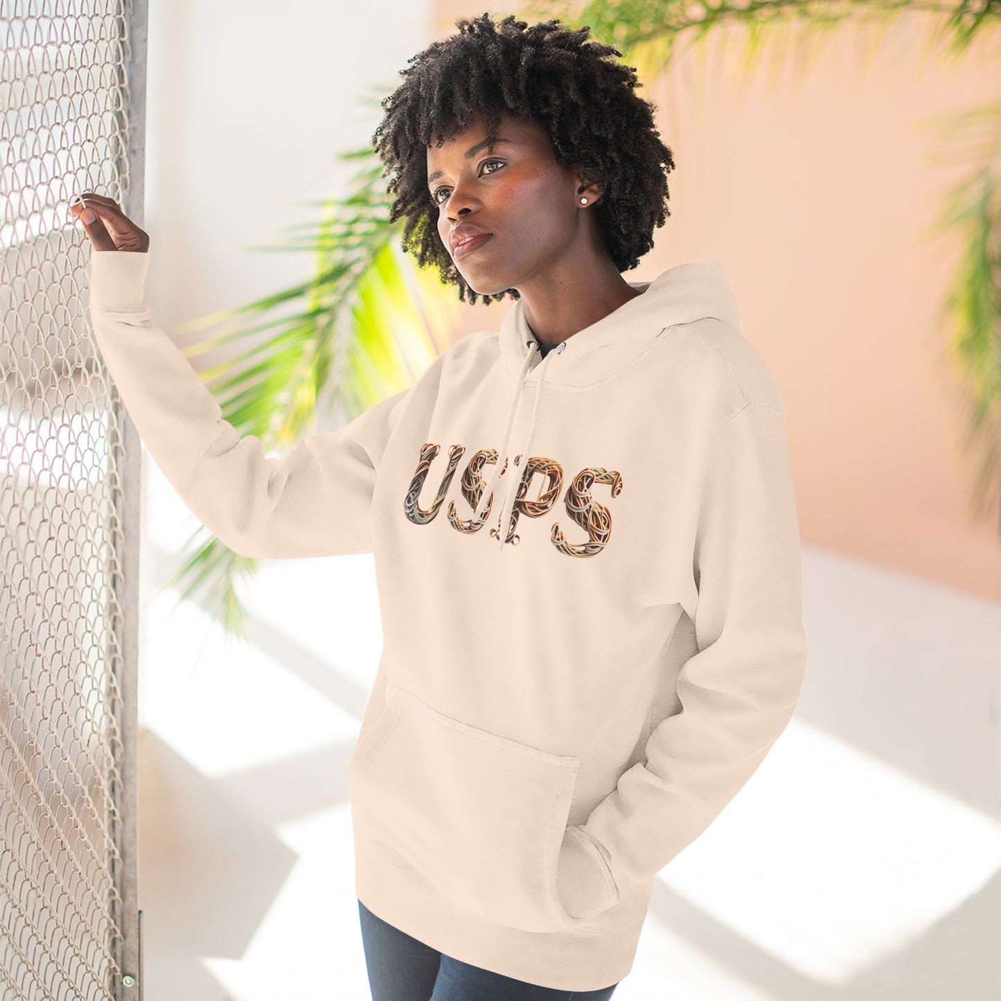USPS Rubberband Design Pullover Hoodie