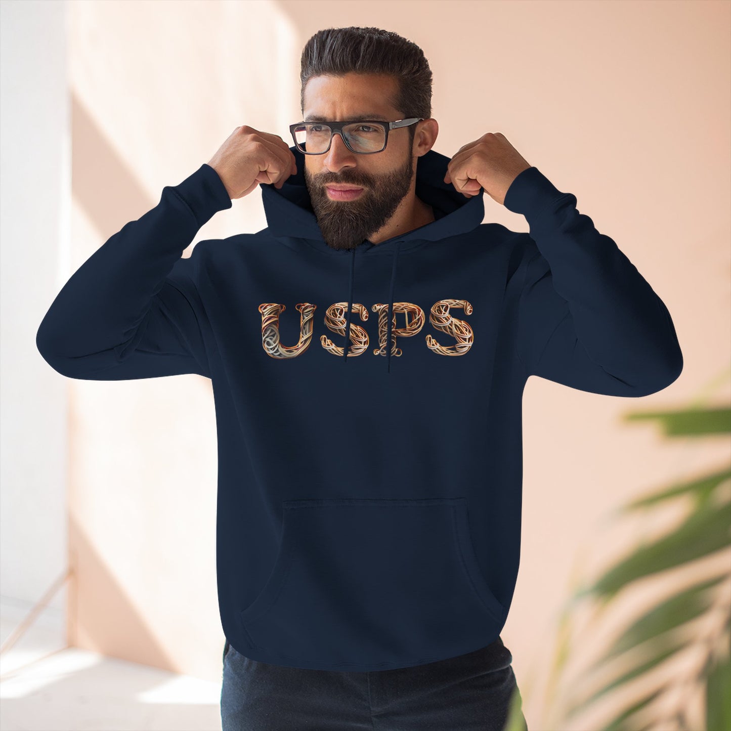 USPS Rubberband Design Pullover Hoodie