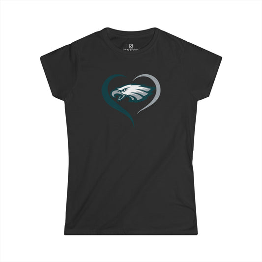 Eagles Heart Women's Fitted Tee
