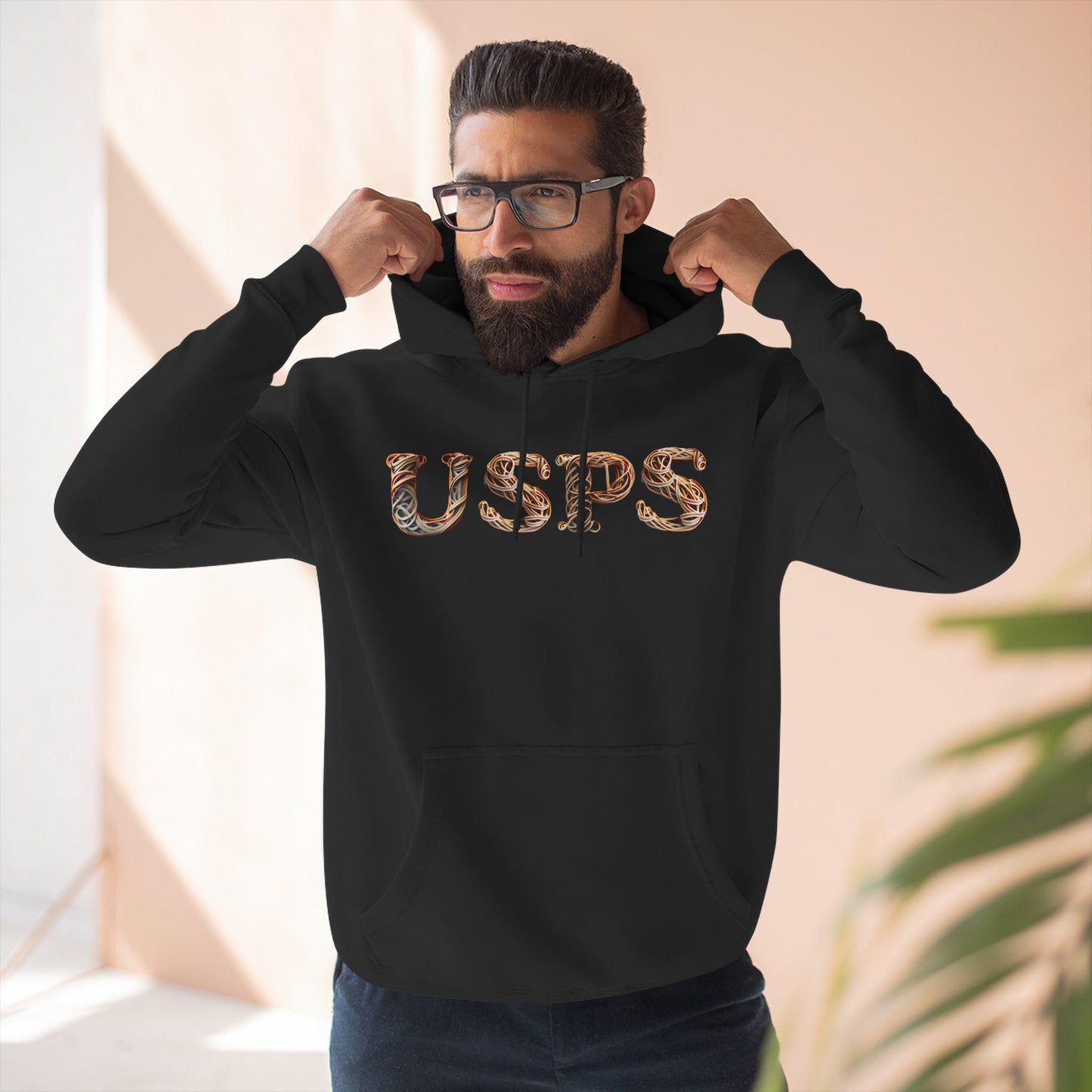 USPS Rubberband Design Pullover Hoodie