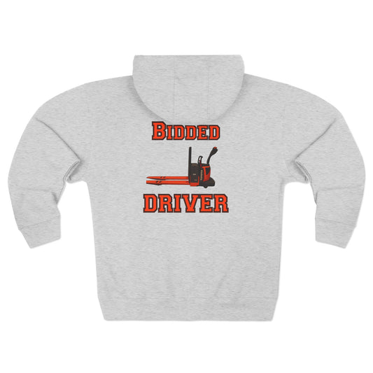 Bidded Driver USPS Equipment Operator Zip Up Hoodie