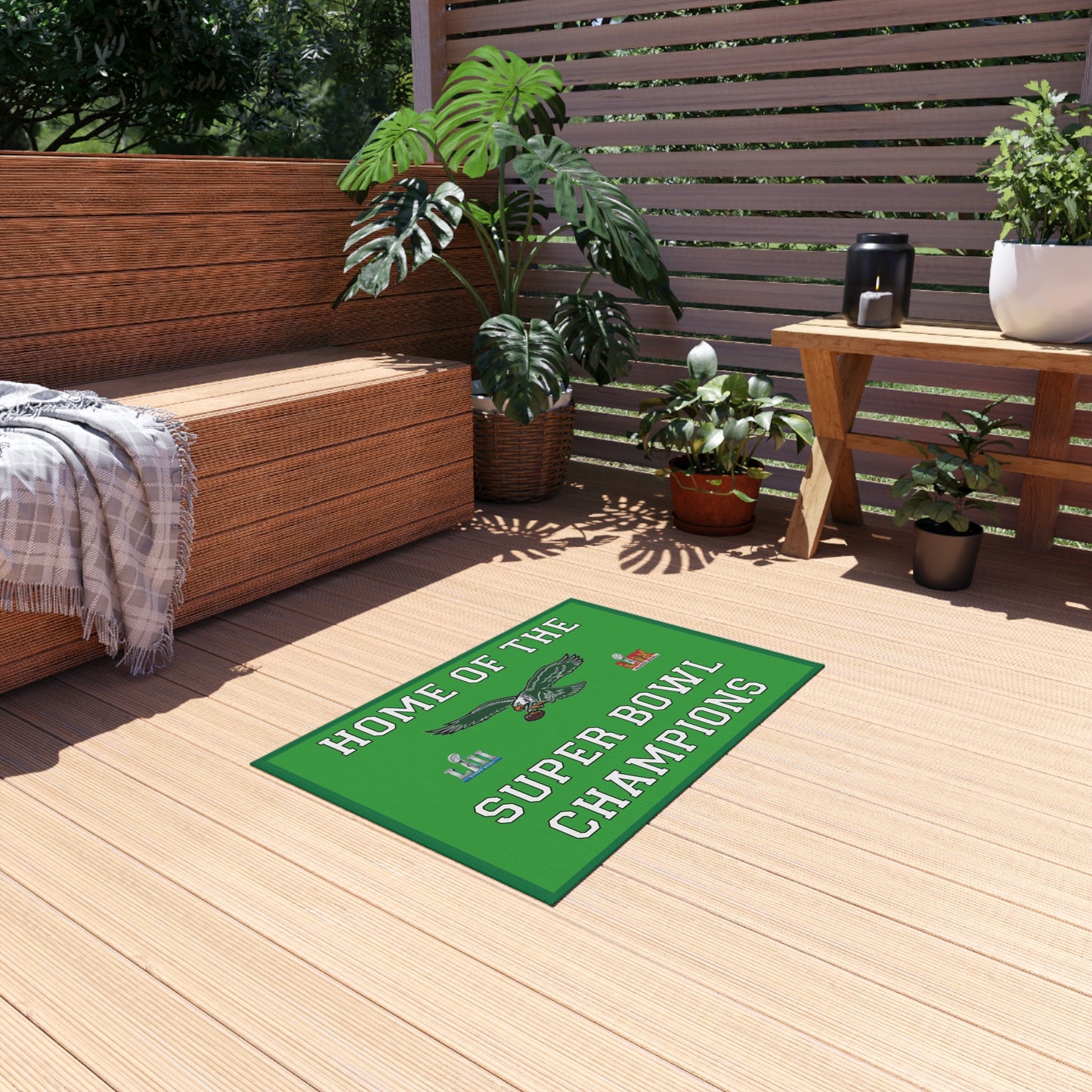 Eagles Super Bowl Champions Outdoor - Indoor Rug