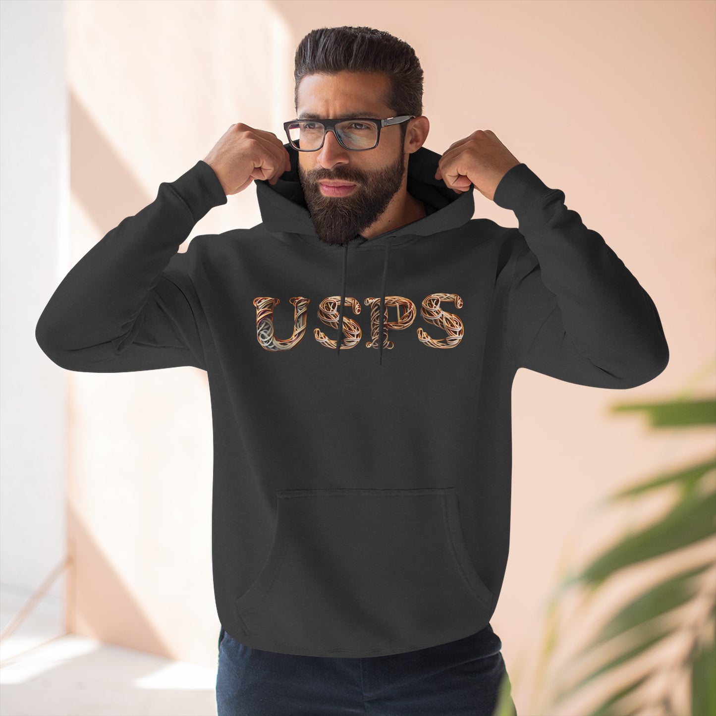 USPS Rubberband Design Pullover Hoodie